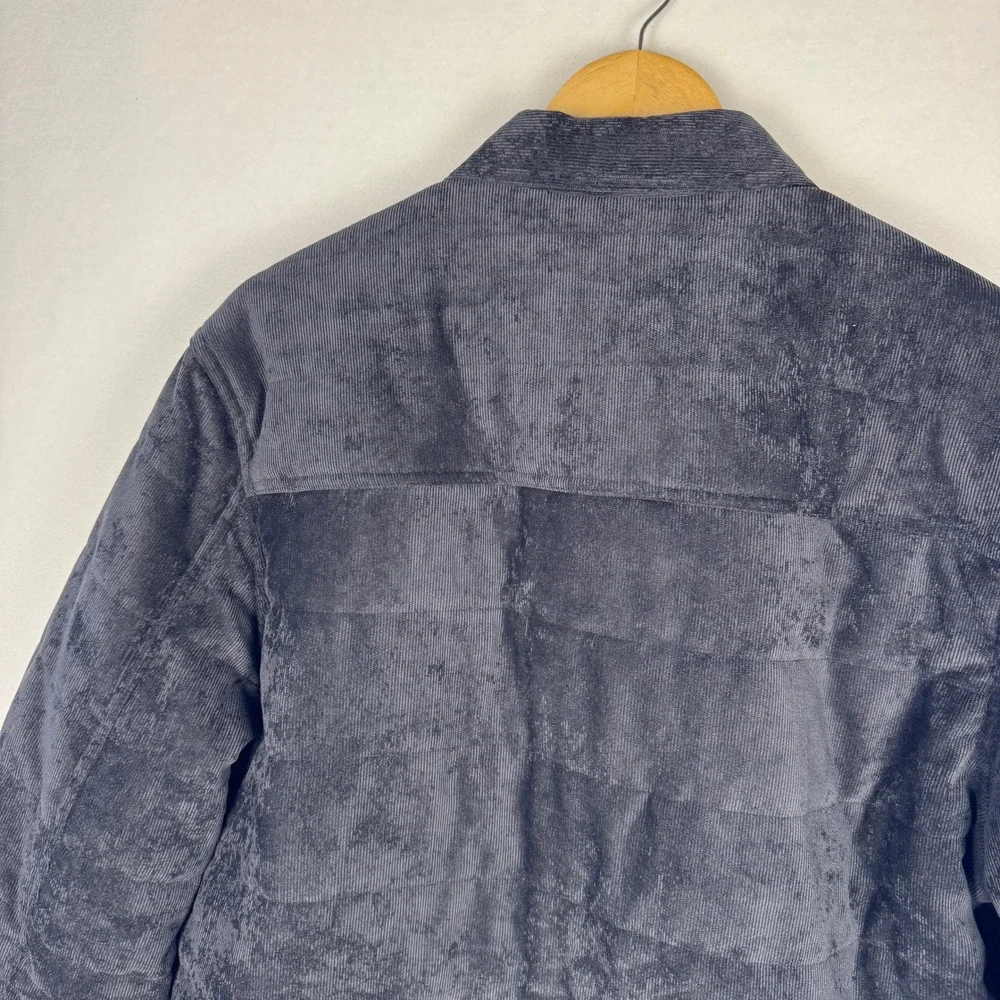 Weatherproof Vintage Mens Black Corduroy Button-Front Quilted Jacket‎ Large NWT